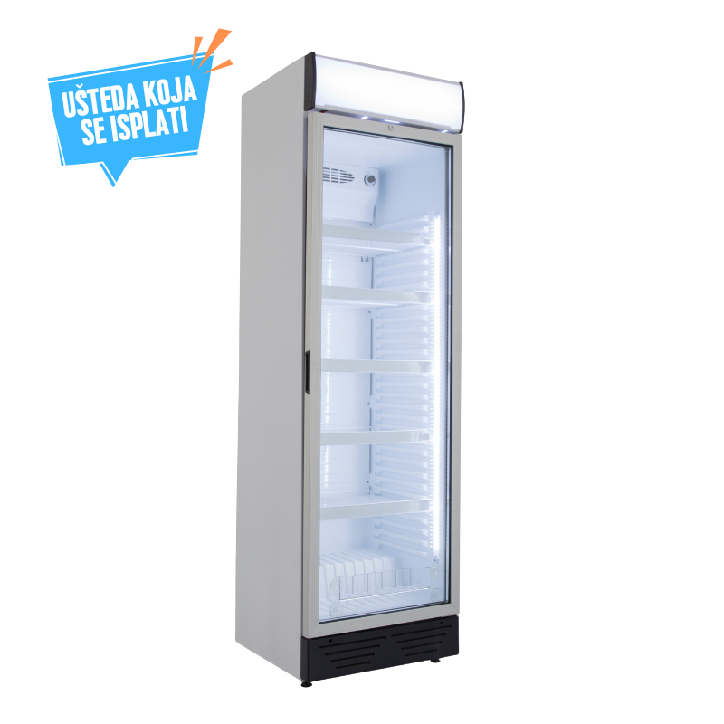 Rashladna vitrina MAX TM RVNBC 390 CH Siva