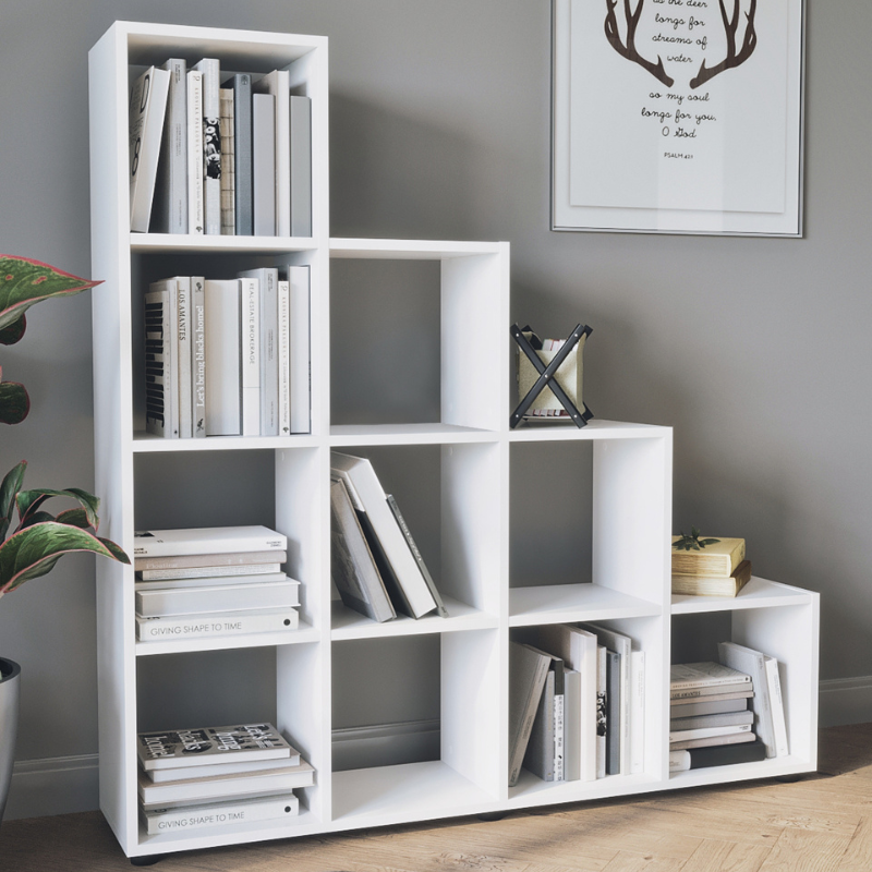 Police za knjige - bijela boja