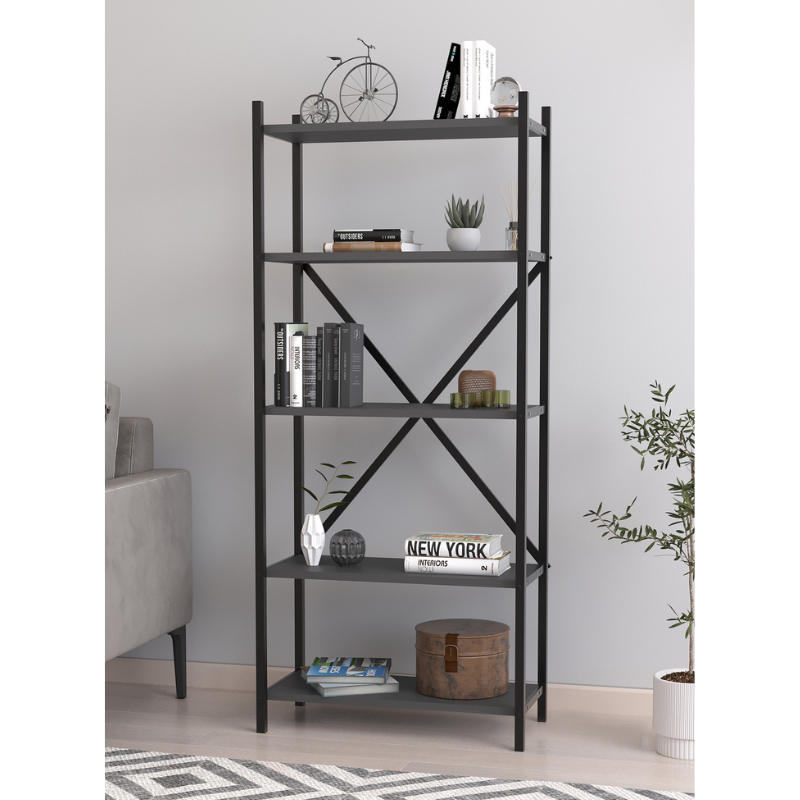 Dekorativne police Troya - antracit boja