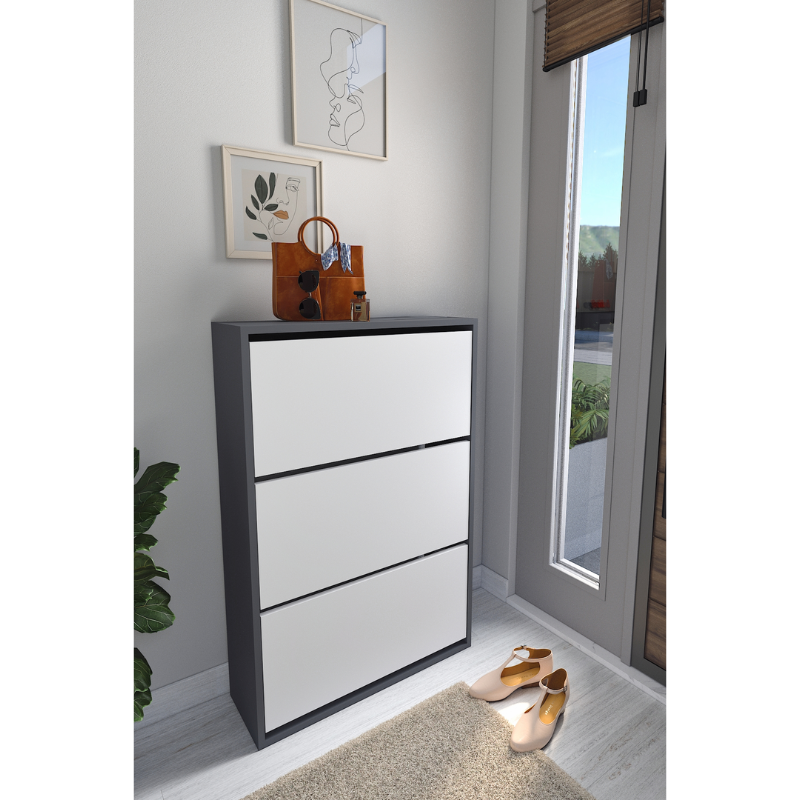 Cipelarnik Melek - antracit/bijela boja