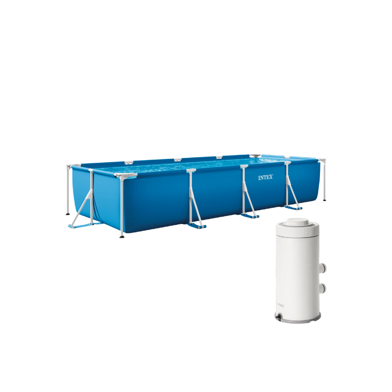 Bazen sa metalnom konstrukcijom INTEX Rectangular Frame 450x220x84 cm 28274
