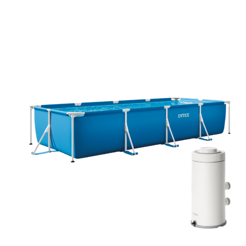 Bazen sa metalnom konstrukcijom INTEX Rectangular Frame 450x220x84 cm 28274